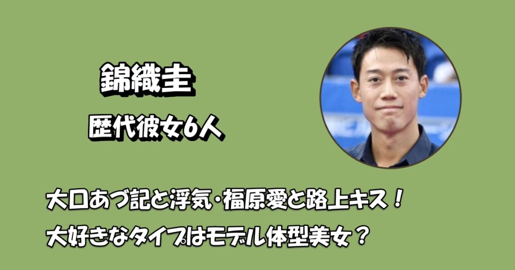錦織圭の歴代彼女は6人アイキャッチ