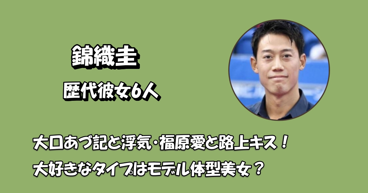 錦織圭の歴代彼女は6人アイキャッチ