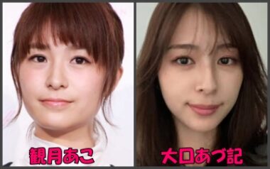観月あこと大口あづ記比較