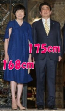 安倍昭恵身長比較