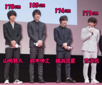 横浜流星比較身長
