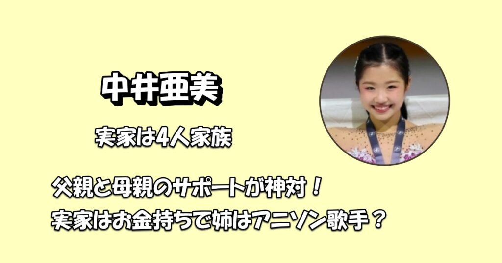 中井亜美父親と母親アイキャッチ