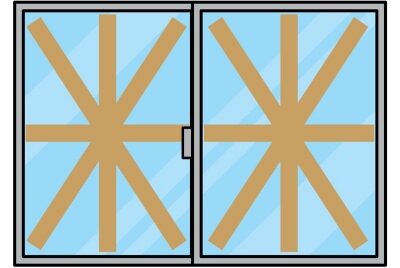 窓ガムテープの貼り方