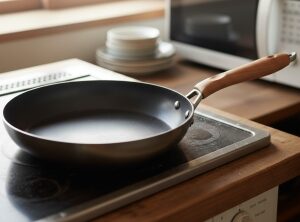 雪かき代用品フライパン