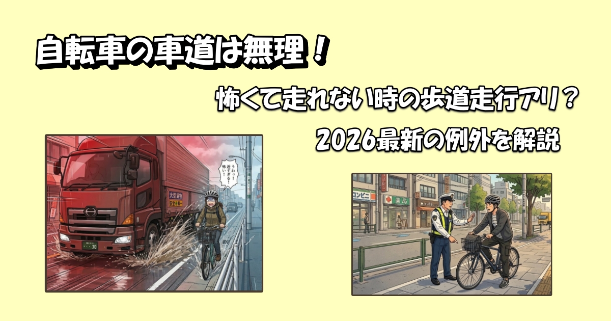 自転車の車道走行はむしろ危険アイキャッチ