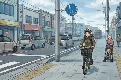自転車が歩道走行する特例見出し