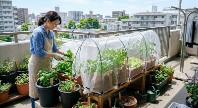 野菜作りマンション虫よけ