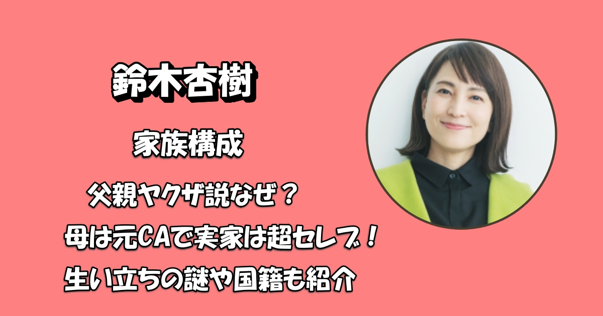 鈴木杏樹の両親や生い立ちアイキャッチ