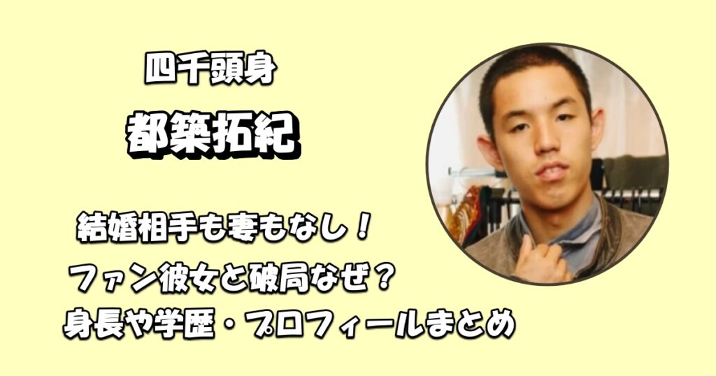 四千頭身都築拓紀結婚アイキャッチ